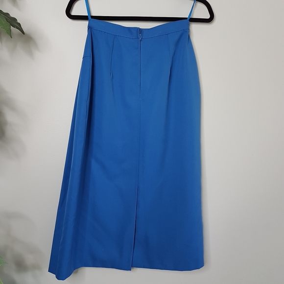 Vintage A Line Pleated Midi Skirt - Sz 2 - Picture 10 of 15